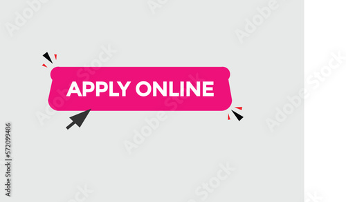 apply online button vectors.sign label speech bubble apply online