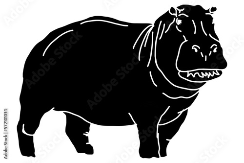 Hippopotamus Silhouette
