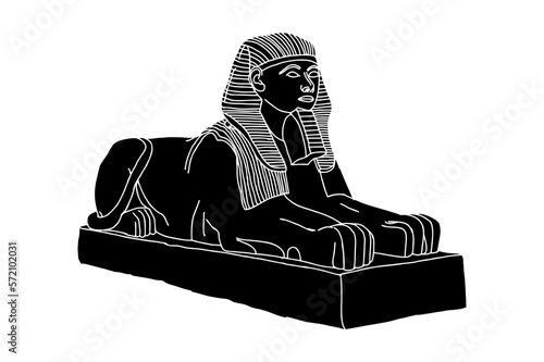Egyptian Sphinx Statue Silhouette