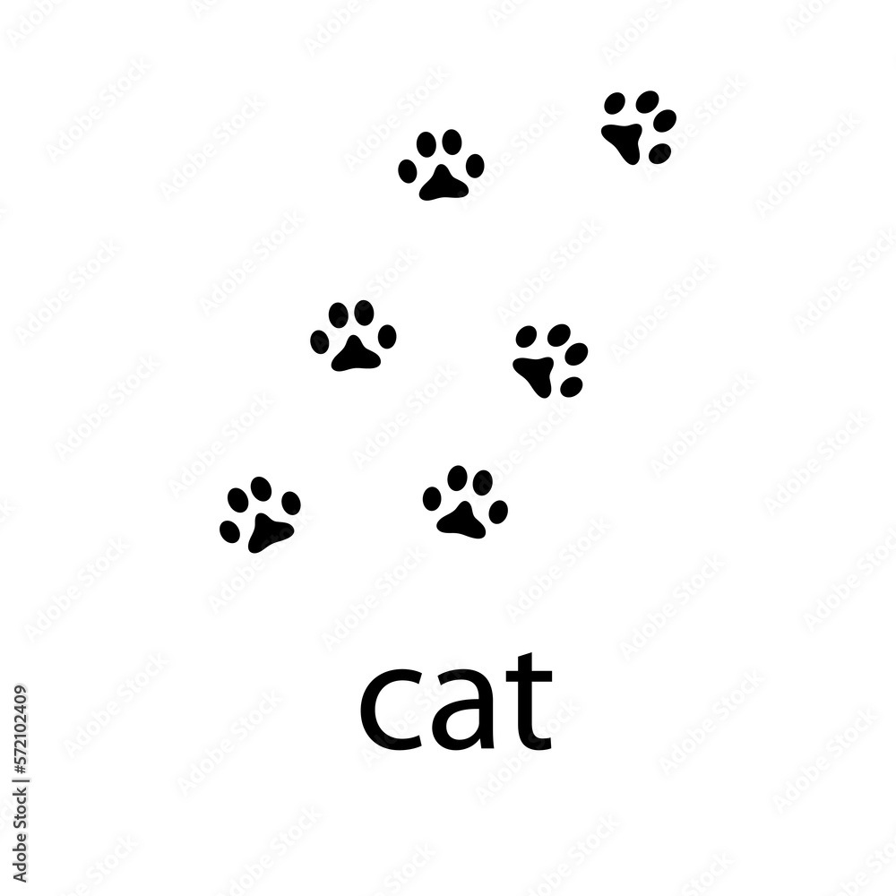 Cat Paw Prints. Logo. Vector Illustration. Isolated vector Illustration..eps Cat Paw Prints. Logo. Vector Illustration. Isolated vector Illustration..eps