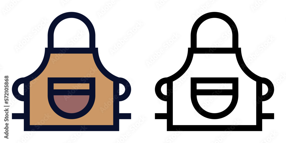 Apron. Color and Line Icons Apron. Color and Line Icons