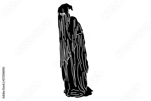 Silhouette of Standing Grim Reaper