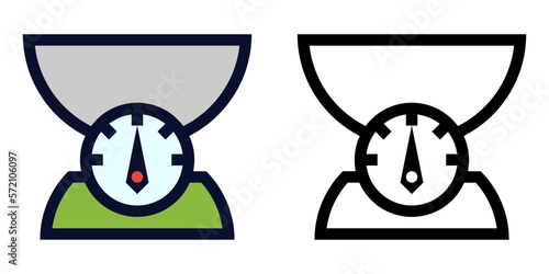 Kitchen Scale. Color and Line Icons