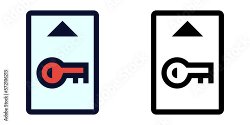 KeyCard. Color and Line Icons