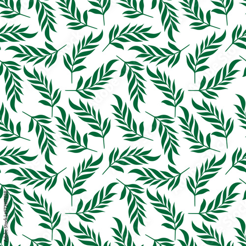 green leaf seamless pattern for background, greeting card, gift wrapping, cloth motif, or wallpaper © Agus