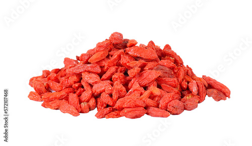 Dried goji berries, isolated on transparent png photo