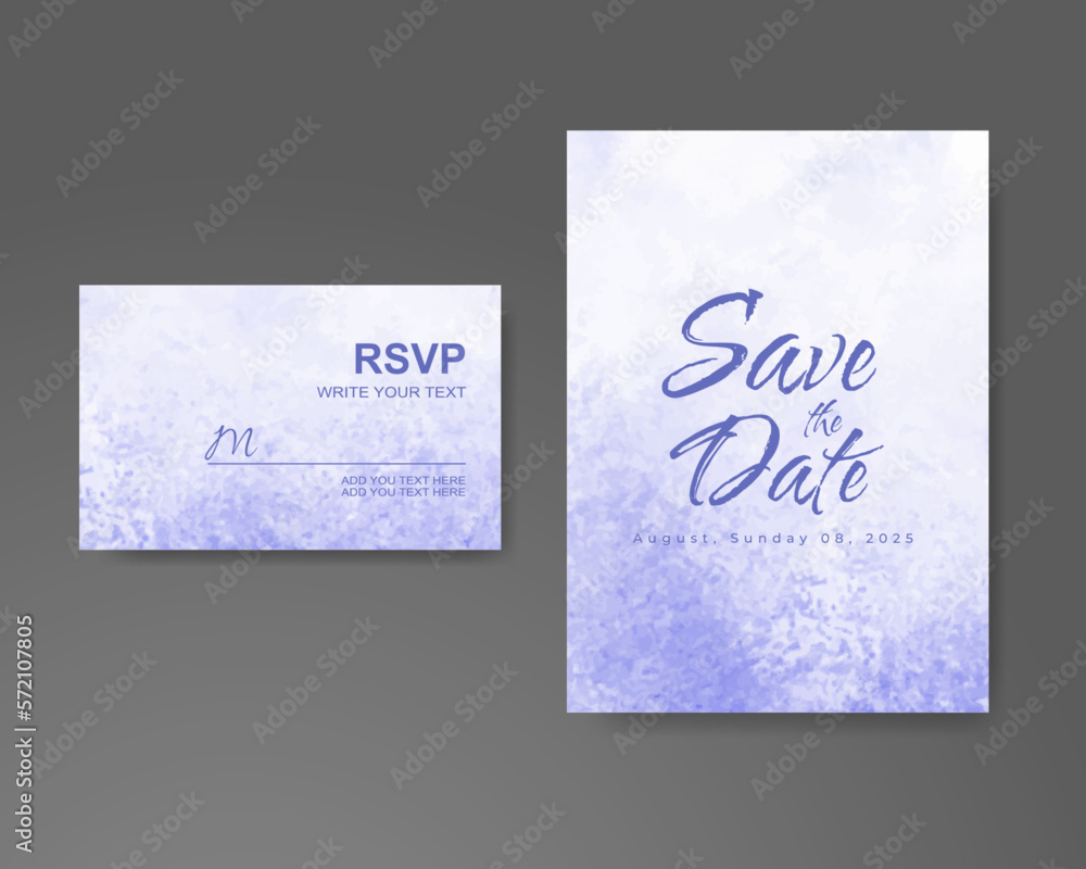 Wedding invitation with abstract watercolor background Wedding invitation with abstract watercolor background