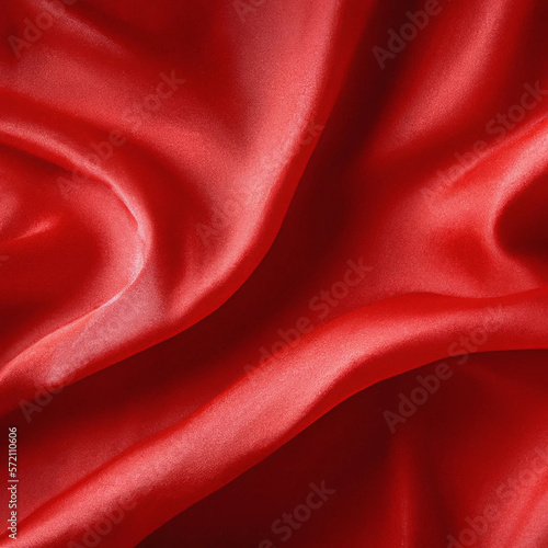 red satin fabric, silk texture, generate ai