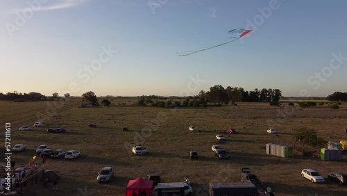 A kite in flight during an aeromodeling event in Buenos Aires, Argentina. photo