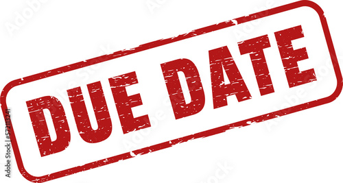 Due Date grunge rubber stamp