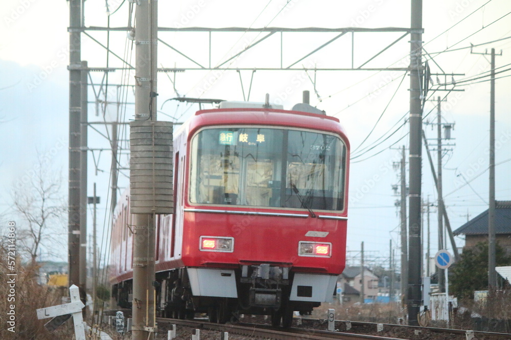 青空と名鉄電車 青空と名鉄電車