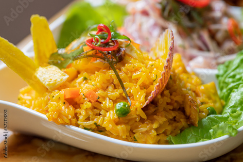 Obraz na płótnie arroz con mariscos