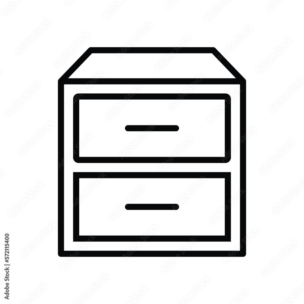drawer icon vector design template in white background drawer icon vector design template in white background