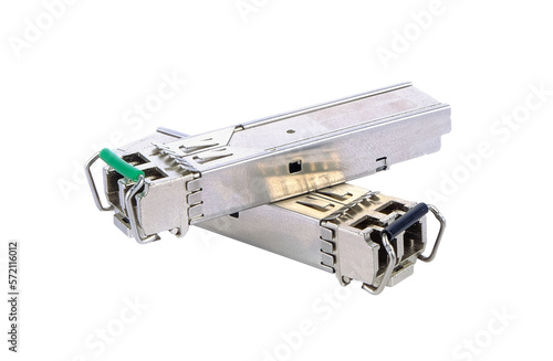 Optical gigabit sfp modules for network switch on transparent png photo
