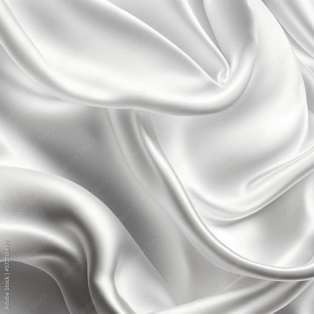 Obraz premium White flowing background- Made with Generative AI