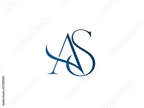 
AS letter logo design. Cretive SA letter logo. A logo. S letter. Lettering design. SA letter. Premium vector