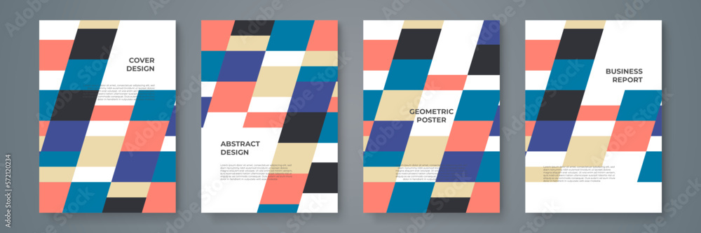 Modern abstract covers set, minimal covers design. Colorful geometric background, vector illustration. Modern abstract covers set, minimal covers design. Colorful geometric background, vector illustration.