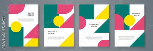 Creative geometric art prints. Mimimalist cover templates.
