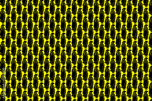 Background Pattern With Buddhist monk Silhouette Theme