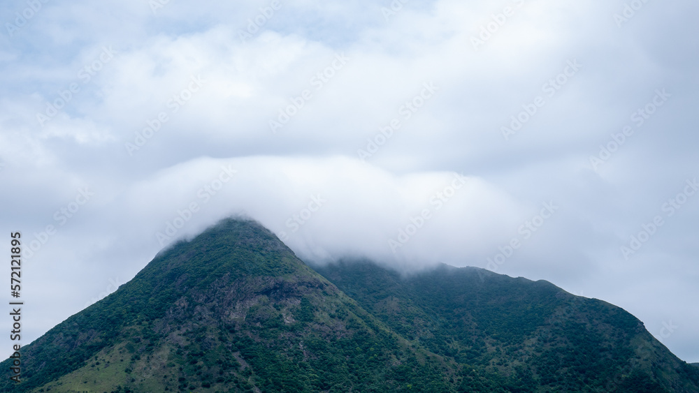 Shot of the thick fog in Lantau Island, Hong Kong