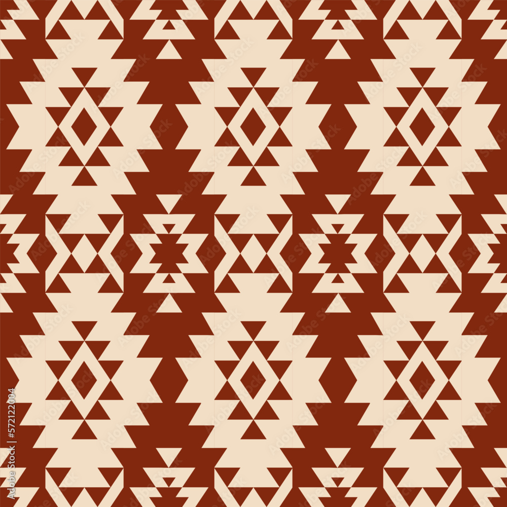 Aztec Navajo vintage pattern. Vector aztec Navajo geometric shape seamless pattern background. Ethnic southwest pattern use for fabric, textile, home interior decoration elements, upholstery, wrapping
