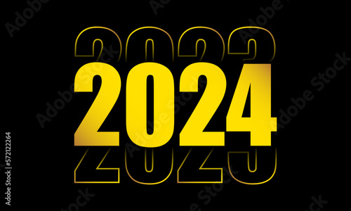 2024 Happy New Year Background Design.