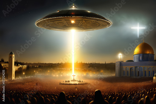 Judgement day, Return of jesus christ, Alien & UFO. Generative AI