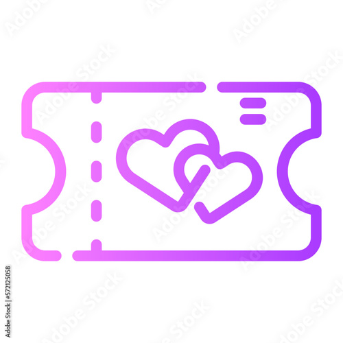 tickets gradient icon