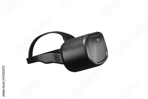Virtual Reality or VR 3d render in isolate background PNG file. VR Glasses for 360 environment games or simulation training.    