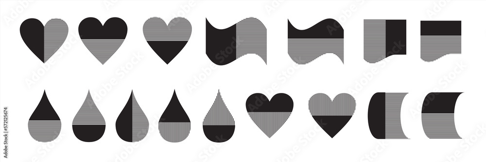 Illustration of basic pattern shape elements. Vector Illustration of basic pattern shape elements. Vector