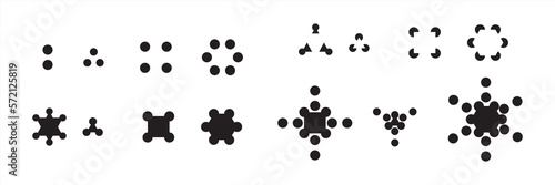 Illustration of basic pattern shape elements. Vector