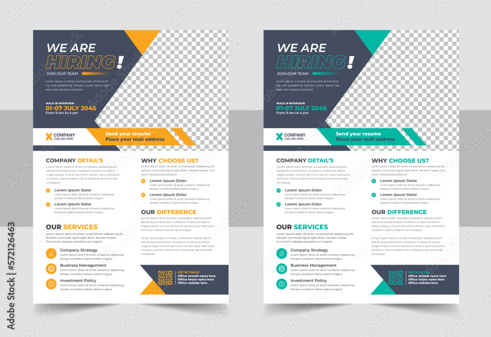 We are hiring flyer design template, Job Vacancy Flyer Template or Job