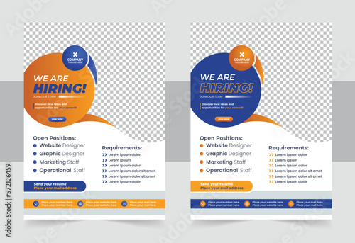 We are hiring job flyer template, Job Vacancy Flyer design Template