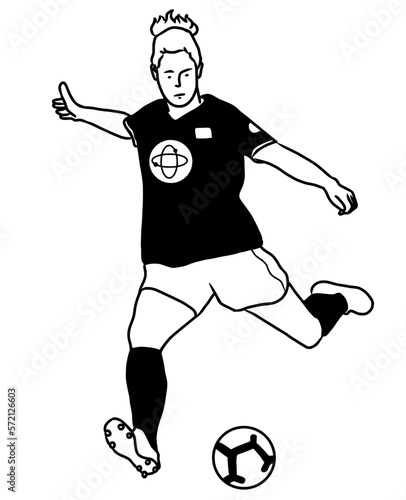 Football player dribbling ball. Football player kick ball. Goalkeeper catch a ball  © Cumabisaini