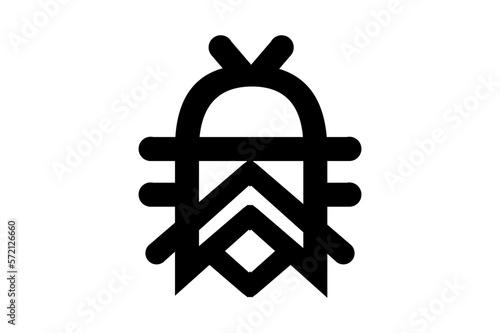 Line Art Beetle Logo Icon
