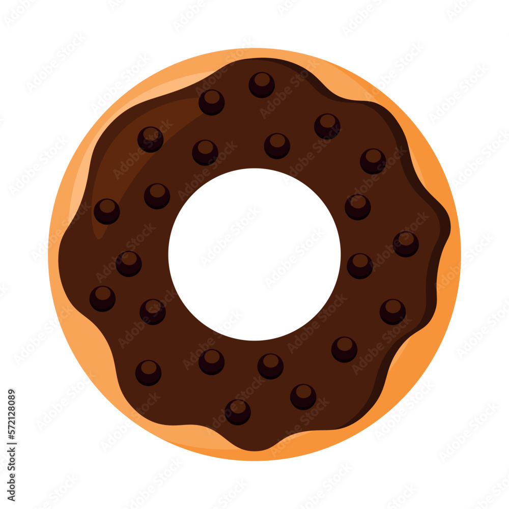 Cartoon Donut with Choco Balls in Food Cartoon Animated Vector Illustration Cartoon Donut with Choco Balls in Food Cartoon Animated Vector Illustration