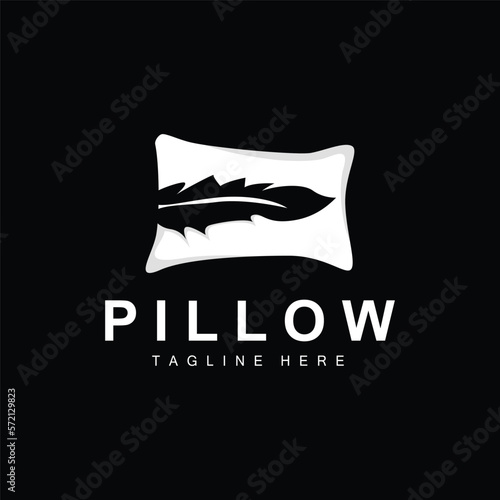 Pillow Logo, Bed and Sleep Design, Vector Illustration of Dream Icon