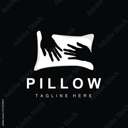 Pillow Logo, Bed and Sleep Design, Vector Illustration of Dream Icon