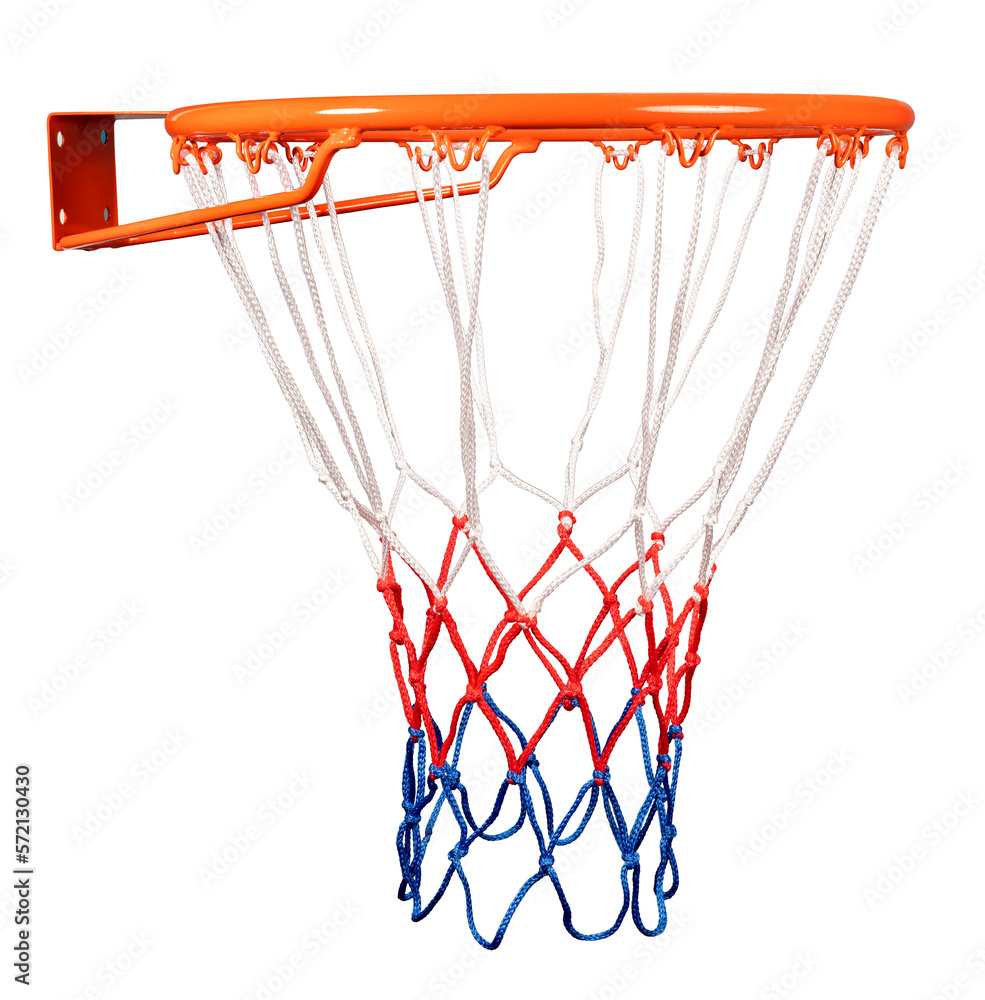 Basketball hoop isolated on white background, Basketball hoop on white