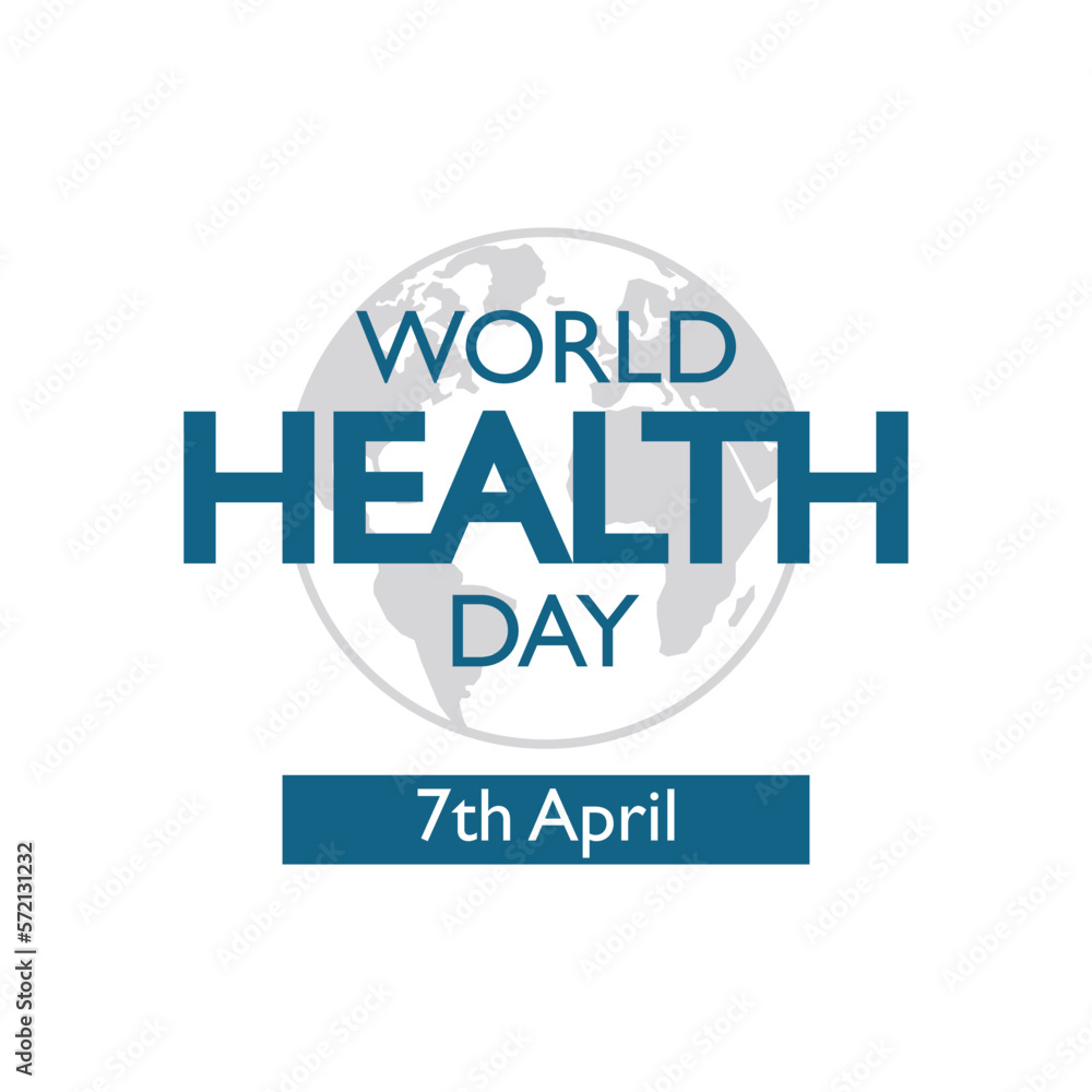 World Health Day World Map Typography Template World Health Day World Map Typography Template