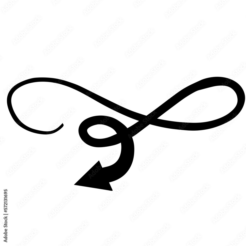 Swirly Arrow Illustration Swirly Arrow Illustration