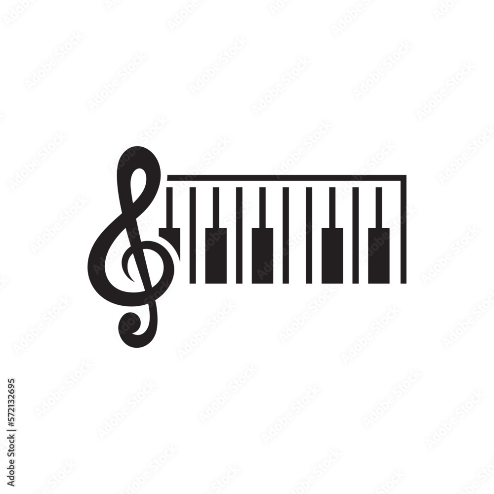 Fototapeta premium Piano logo images illustration
