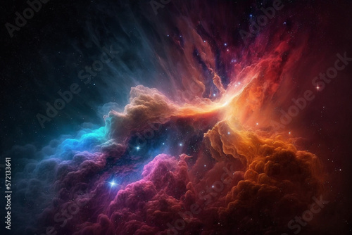 Cosmic Galaxy Wonder: The Beauty of the Endless Universe in Stunning Gradient Backgrounds With Generative AI