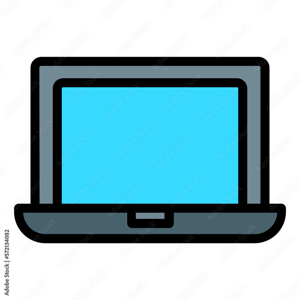 Laptop color line icon