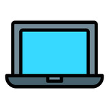 Laptop color line icon