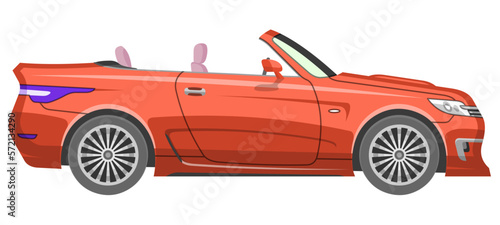 red car cabriolet vector illustration