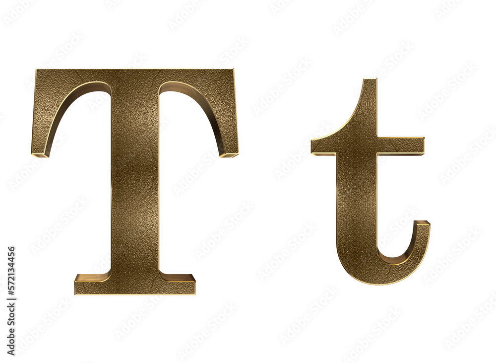 3d render Gold lowercase And uppercase Letters 3d render Gold lowercase And uppercase Letters