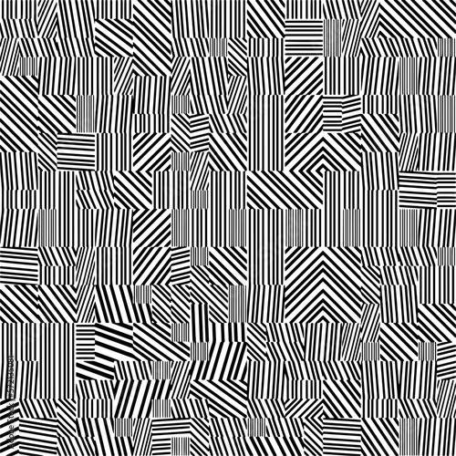 Abstract striped textured geometric pattern. Vector. © t2k4