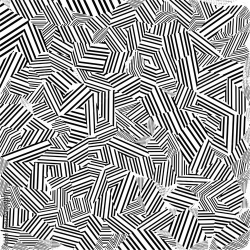 Abstract striped textured geometric pattern. Vector.