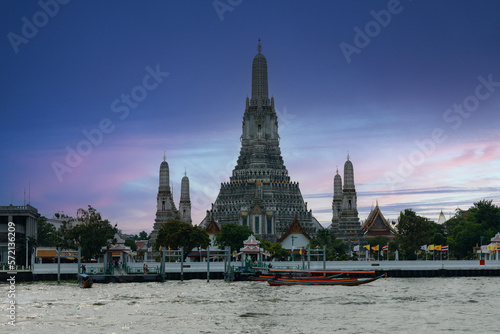 Temple Wat Arun in Bangkok Thailand. Wat Arun is a Buddhist temple in Bangkok Yai district of Bangkok, Thailand, Wat Arun is one of the most famous attractions in Thailand © dron285